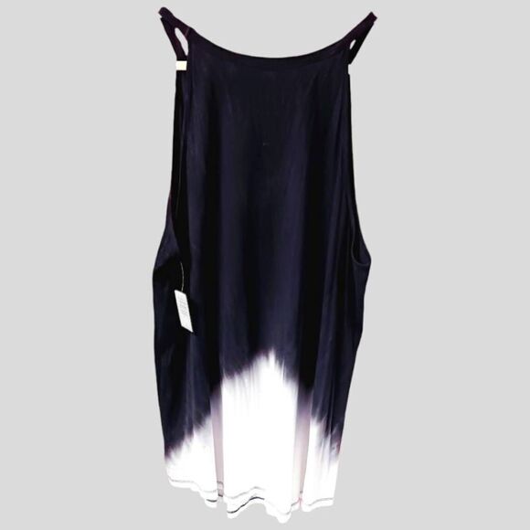 TORRID Black & Ivory Tie Dye skull high Neck Tank Top - Picture 9 of 15